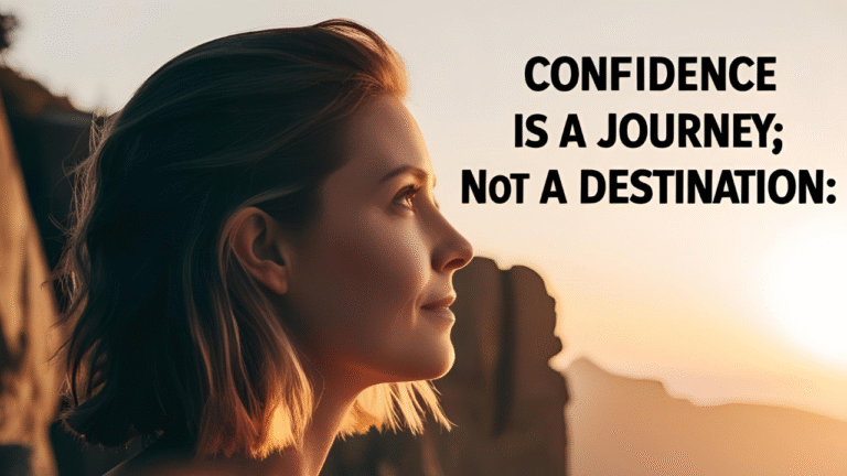 Confidence Is A Journey; Not A Destination