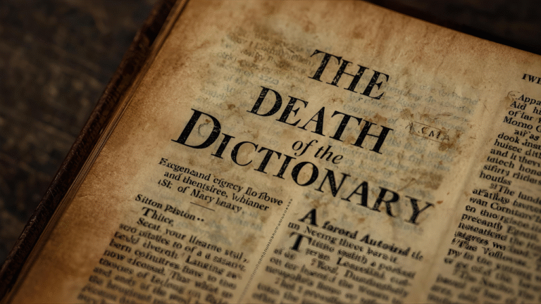 The Death of the Dictionary