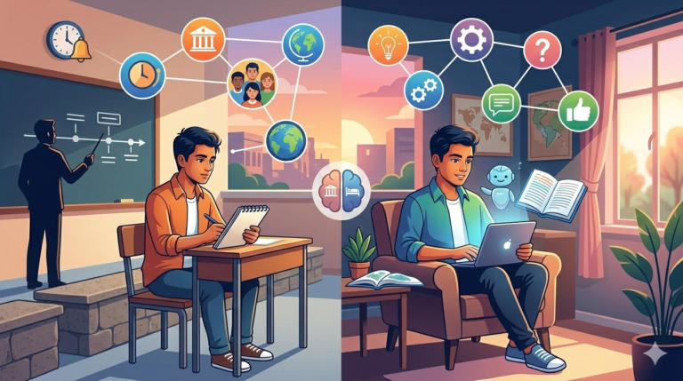 Classroom learning vs. bedroom learning