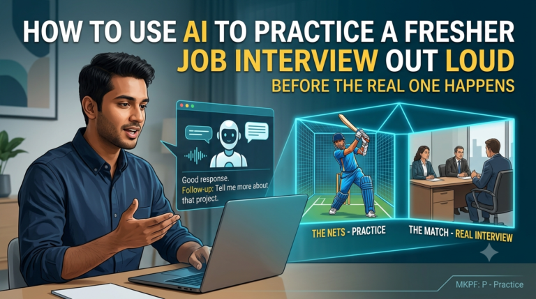 How to Use AI to Practice a Fresher Job Interview Out Loud — Before the Real One Happens